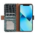 Crocodile Xiaomi Redmi A1+ Lommebok-deksel i Lær med RFID - Grønn