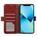 Crocodile Xiaomi Redmi A1+ Lommebok-deksel i Lær med RFID - Rød