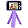 Søt barnekamera med stativ AC10 - Lilla