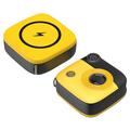 Cute Mini PD 10000mAh trådløs strømbank E49 - 20W - Gul