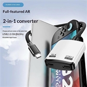 D0249 2-i-1 USB-C-adapter for AR-briller og spillkonsoller