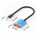 D0249 2-i-1 USB-C-adapter for AR-briller og spillkonsoller - rød / blå