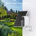 D1 WiFi-sikkerhetskamera med solcellepanel og toveis lyd - hvit