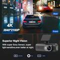 D19 MAX 4K dobbel dashcam med bakkamera - GPS/WiFi - svart