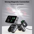 D6 3-i-1 magnetisk trådløs lader i form av en robothund for iPhone, Apple Watch og AirPods - svart