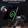 D6 3-i-1 magnetisk trådløs lader i form av en robothund for iPhone, Apple Watch og AirPods - svart