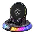 D9 15W trådløs lader med bilholder, RGB-belysning