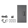 DE-60 60W sammenleggbart solcellepanel og lader for ryggsekksturer, fotturer og camping - svart