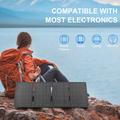 DE-60 60W sammenleggbart solcellepanel og lader for ryggsekksturer, fotturer og camping - svart
