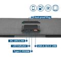 DE-60 60W sammenleggbart solcellepanel og lader for ryggsekksturer, fotturer og camping - svart