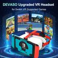 DEVASO VR-hodesett for Nintendo Switch-spillkonsoll Varmeavledende VR-briller med plasthodebånd - hvit/blå