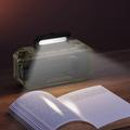 DF-570 solcelledrevet nødradio med håndsveiv og 5000mAh powerbank - olivengrønn