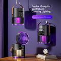 DF1 3-i-1-vifte med myggdrepende lampe - svart / lilla