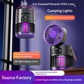 DF1 3-i-1-vifte med myggdrepende lampe - svart / lilla