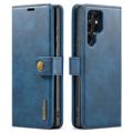 DG.Ming 2-i-1 Samsung Galaxy S23 Ultra 5G Avtakbart Lommebok-deksel I Lær - Blå