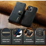 iPhone 15 DG.Ming 2-i-1 Avtakbart Lommebok-deksel I Lær