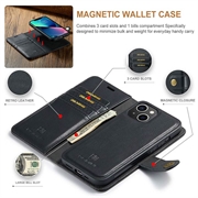 iPhone 15 DG.Ming 2-i-1 Avtakbart Lommebok-deksel I Lær