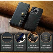 iPhone 15 Pro Max DG.Ming 2-i-1 Avtakbart Lommebok-deksel I Lær