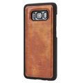 Samsung Galaxy S8+ DG.Ming 2-in-1 Lommebok-deksel I Lær - Brun