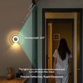 DMS-A2501 Smart vegglampe med klokke og bevegelsessensor - hvit