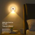 DMS-A2501 Smart vegglampe med klokke og bevegelsessensor - hvit