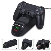 DOBE TP4-889 Ladestasjon Dual Stand Charger Base for PS4 / PS4 Slim / PS4 Pro Dualshock Controller