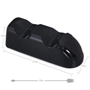 DOBE TP4-889 Ladestasjon Dual Stand Charger Base for PS4 / PS4 Slim / PS4 Pro Dualshock Controller