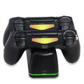 DOBE TP4-889 Ladestasjon Dual Stand Charger Base for PS4 / PS4 Slim / PS4 Pro Dualshock Controller