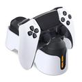 DOBE TP5-1501S for PS5 / PS5 DualSense Edge Controller Ladestativ med dobbel gamepad-ladestativ