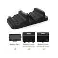 DOBE TYX-532X for Xbox Series S / X Controller Charging Dock Dual Gamepad Charging Stand med dobbel batteripakke - svart