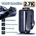 DV200 2.7K actionkamera med hattklips og app-styring - svart