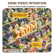 DW1 videowalkie-talkie for barn med MP3-spiller - 2 stk. - Lilla / Grønn
