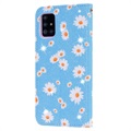 Daisy Pattern Samsung Galaxy A51 5G Lommebok-deksel - Blå