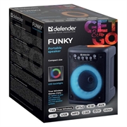 Defender Funky bærbar Bluetooth-høyttaler 10W - svart