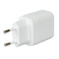 Deltaco 35W GaN-vegglader - USB-C/USB-A - hvit