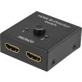Deltaco toveis HDMI-switch med 2 porter - Svart