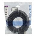 Deltaco høyhastighets HDMI-kabel med Ethernet - 10 m, 4K UHD - Svart