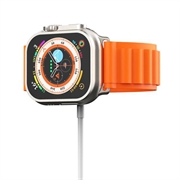 Deltaco magnetisk trådløs lader for Apple Watch/Samsung Galaxy Watch - hvit