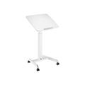 Deltaco sitte-/ståbord for kontor - hvit