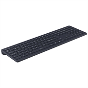 Deltaco TB-907 trådløst tastatur i full størrelse med saksmekanisme og AI-tast - nordisk tastaturlayout - mørkegrå