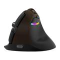 Delux M618 Mini Jet Gold ergonomisk vertikal mus - Bluetooth 4.0, 2.4GHz, 2400 DPI - svart