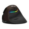 Delux M618 Mini Jet Gold ergonomisk vertikal mus - Bluetooth 4.0, 2.4GHz, 2400 DPI - svart