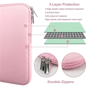 Deluxe neoprenveske til bærbar PC - 12" - Rosa