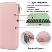 Deluxe neoprenveske til bærbar PC - 13" - Rosa