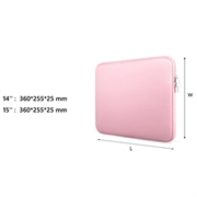 Deluxe neoprenveske til bærbar PC - 14-15 tommer - Rosa
