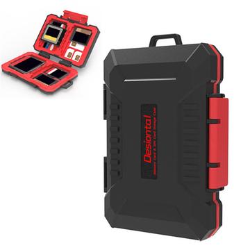 Desiontal støtsikkert oppbevaringsetui for minne-/SIM-kort - svart