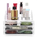 Skrivebord Kosmetisk Sminke Oppbevaringsboks - Gjennomsiktig