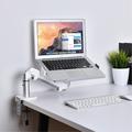 Skrivebordsholder med gassfjær for monitorskjerm opp til 32" / bærbar PC 11-17" - Sølv