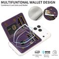 Avtakbar MagSafe-kortholder / RFID-blokkert lommebok - lilla