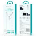 Devia EC404 Smart 2-i-1 hurtiglading/data USB-C-kabel - 1.2m - hvit